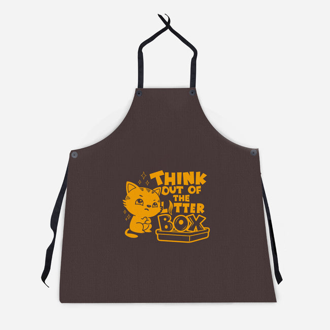 Think Out Of The Litter Box-unisex kitchen apron-Boggs Nicolas