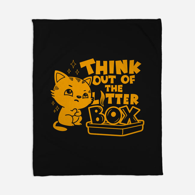 Think Out Of The Litter Box-none fleece blanket-Boggs Nicolas