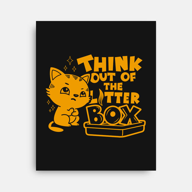 Think Out Of The Litter Box-none stretched canvas-Boggs Nicolas