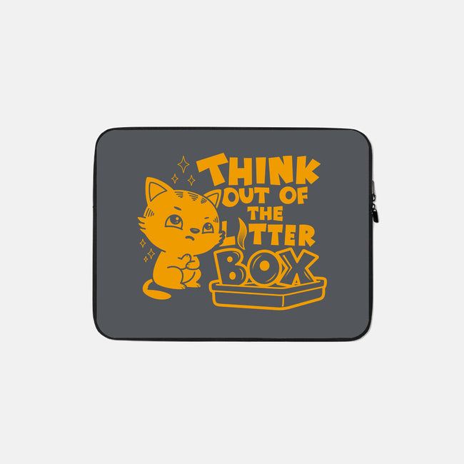 Think Out Of The Litter Box-none zippered laptop sleeve-Boggs Nicolas