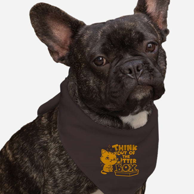 Think Out Of The Litter Box-dog bandana pet collar-Boggs Nicolas