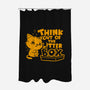 Think Out Of The Litter Box-none polyester shower curtain-Boggs Nicolas