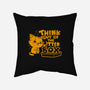 Think Out Of The Litter Box-none removable cover w insert throw pillow-Boggs Nicolas