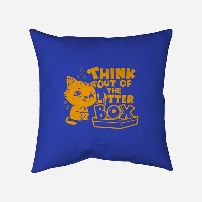 Think Out Of The Litter Box-none removable cover w insert throw pillow-Boggs Nicolas