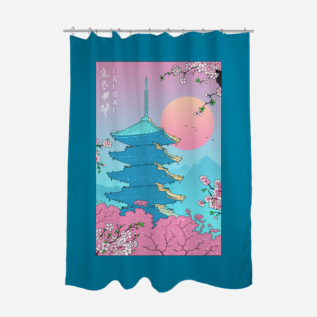 Ikigai In Kyoto-none polyester shower curtain-vp021