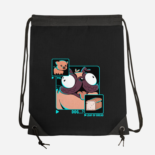 Dog, Pig, Loaf Of Bread-none drawstring bag-estudiofitas