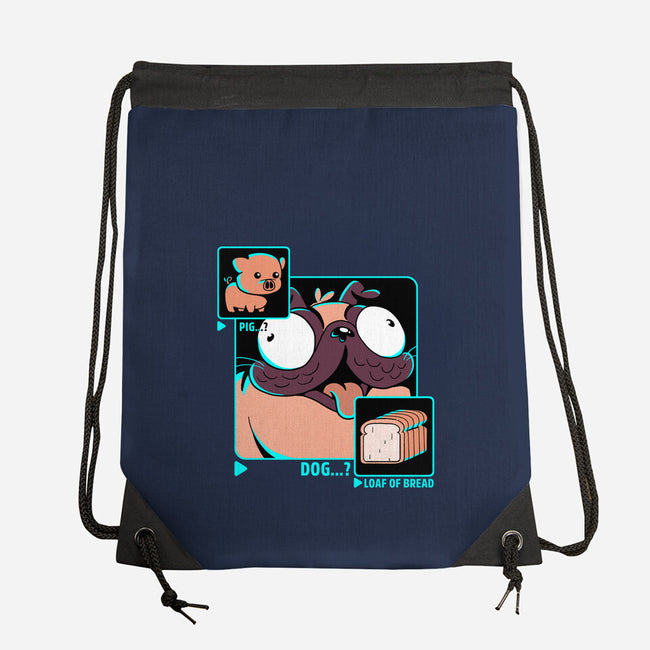 Dog, Pig, Loaf Of Bread-none drawstring bag-estudiofitas