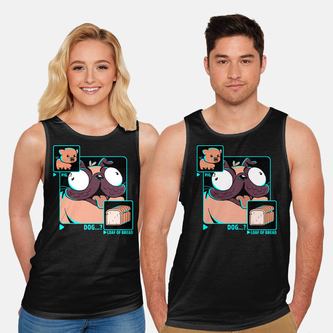 Dog, Pig, Loaf Of Bread-unisex basic tank-estudiofitas