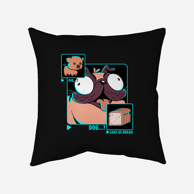 Dog, Pig, Loaf Of Bread-none non-removable cover w insert throw pillow-estudiofitas