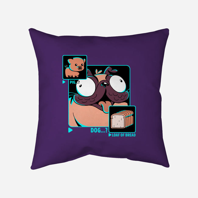 Dog, Pig, Loaf Of Bread-none removable cover w insert throw pillow-estudiofitas