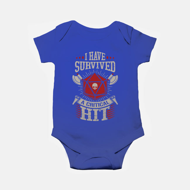 I Survived A Critical Hit-baby basic onesie-ShirtGoblin