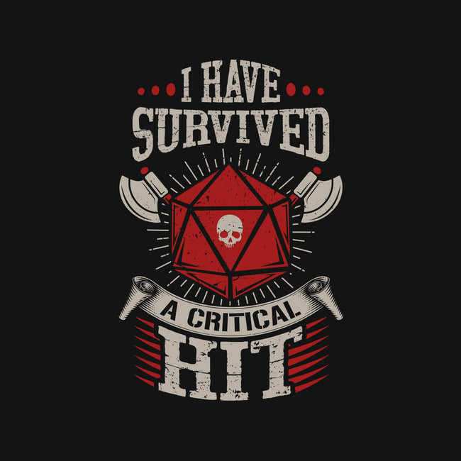 I Survived A Critical Hit-none drawstring bag-ShirtGoblin