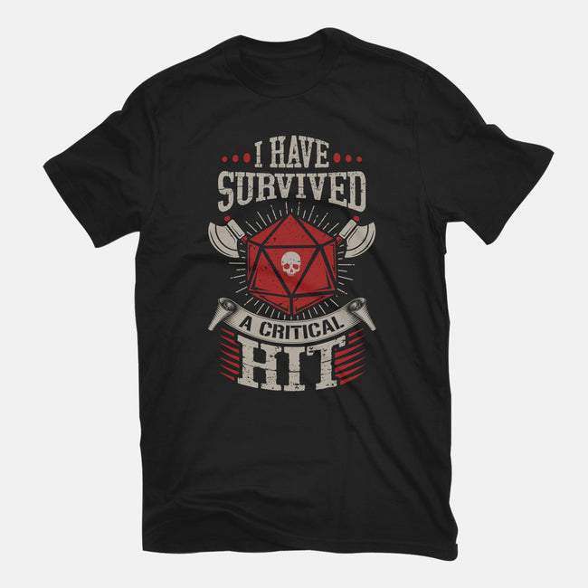 I Survived A Critical Hit-womens basic tee-ShirtGoblin