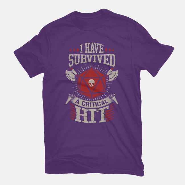 I Survived A Critical Hit-womens basic tee-ShirtGoblin