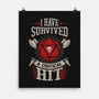 I Survived A Critical Hit-none matte poster-ShirtGoblin