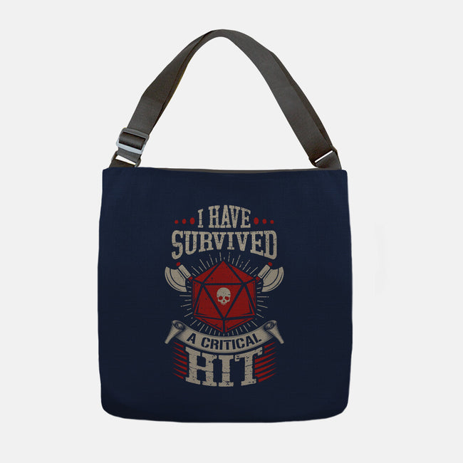 I Survived A Critical Hit-none adjustable tote-ShirtGoblin