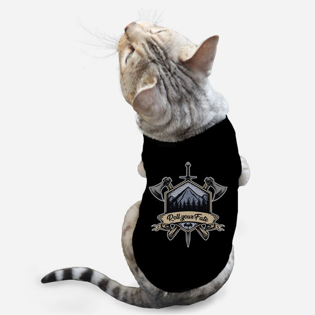 Roll Your Fate-cat basic pet tank-ShirtGoblin