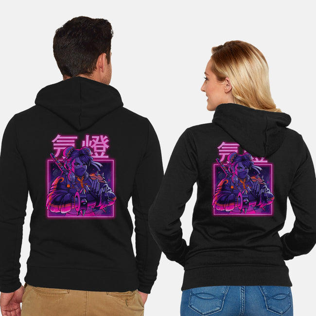 Neon Spring-unisex zip-up sweatshirt-Bruno Mota