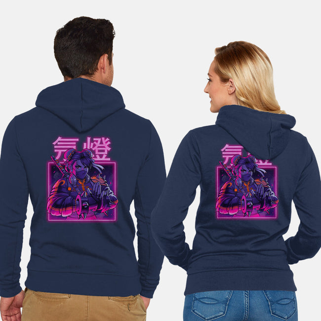 Neon Spring-unisex zip-up sweatshirt-Bruno Mota
