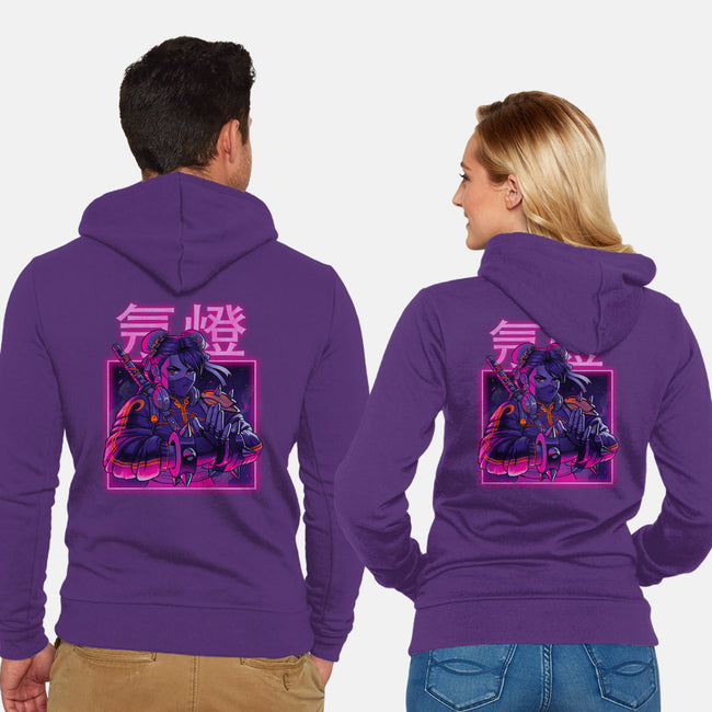 Neon Spring-unisex zip-up sweatshirt-Bruno Mota