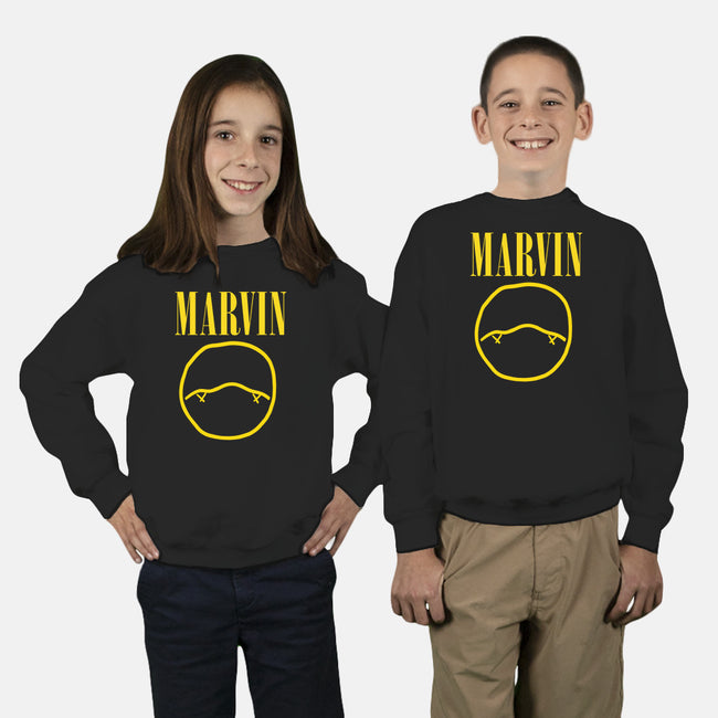 Marvin-A-youth crew neck sweatshirt-zachterrelldraws