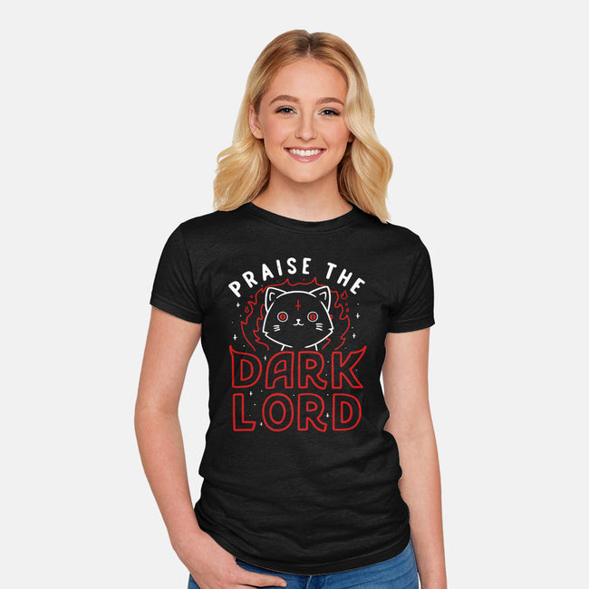 Praise The Dark Lord-womens fitted tee-tobefonseca