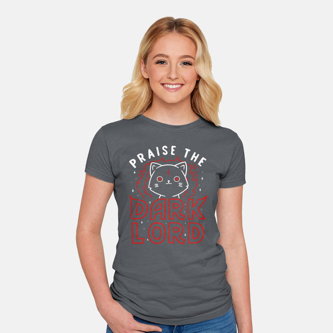 Praise The Dark Lord-womens fitted tee-tobefonseca