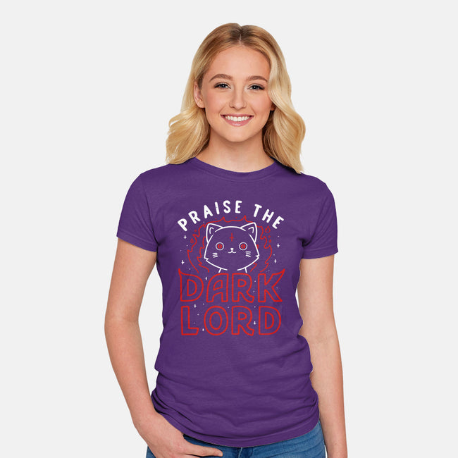 Praise The Dark Lord-womens fitted tee-tobefonseca