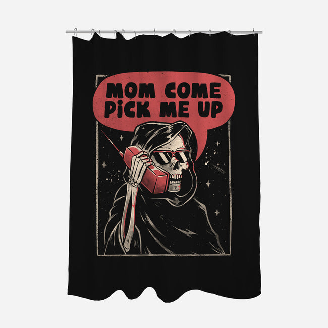 Mom Come Pick Me Up-none polyester shower curtain-eduely