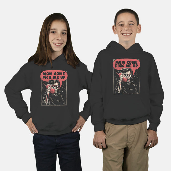 Mom Come Pick Me Up-youth pullover sweatshirt-eduely