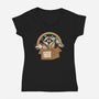 Adopt Forbidden Cats-womens v-neck tee-vp021