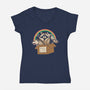 Adopt Forbidden Cats-womens v-neck tee-vp021