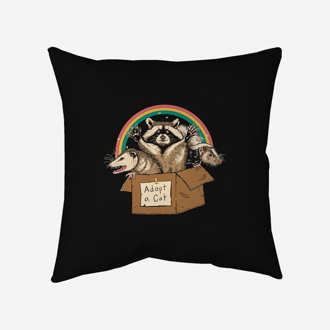 Adopt Forbidden Cats-none removable cover w insert throw pillow-vp021