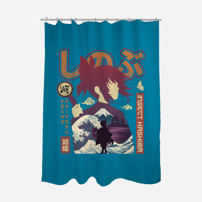 Insect Hashira-none polyester shower curtain-hirolabs