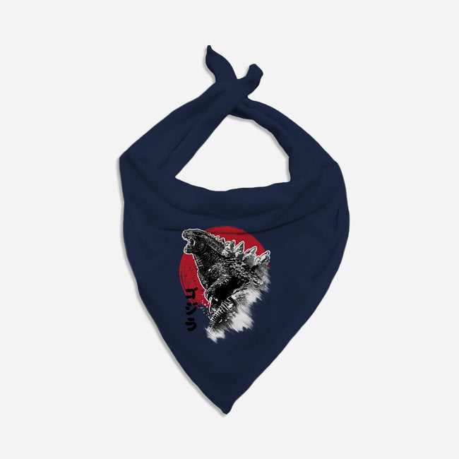 King Gojira-dog bandana pet collar-DrMonekers