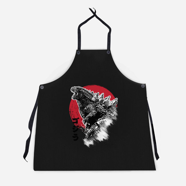 King Gojira-unisex kitchen apron-DrMonekers