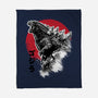 King Gojira-none fleece blanket-DrMonekers