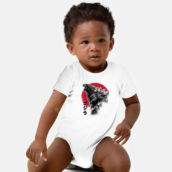 King Gojira-baby basic onesie-DrMonekers