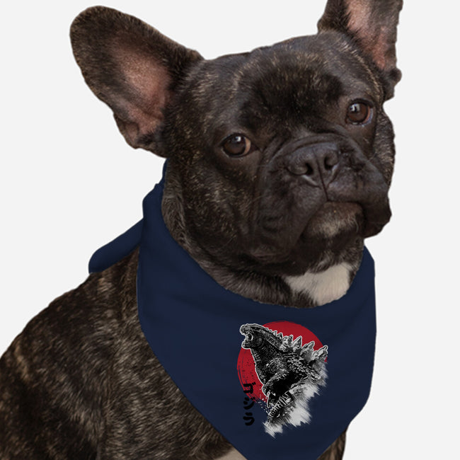 King Gojira-dog bandana pet collar-DrMonekers