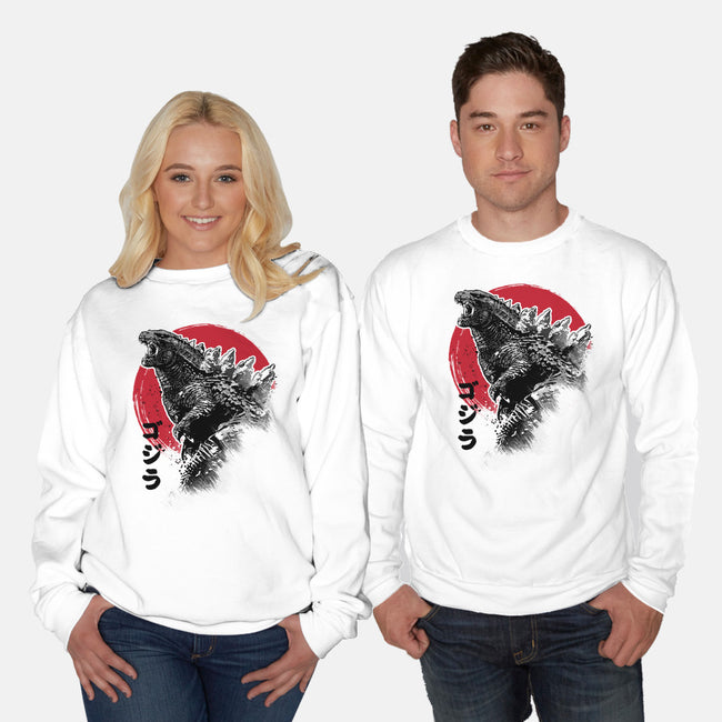 King Gojira-unisex crew neck sweatshirt-DrMonekers