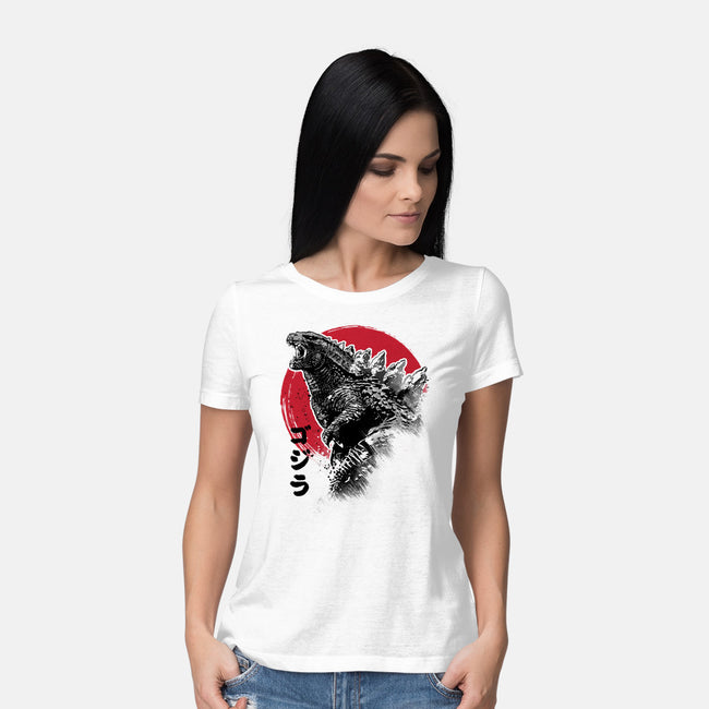 King Gojira-womens basic tee-DrMonekers