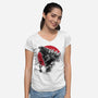King Gojira-womens v-neck tee-DrMonekers