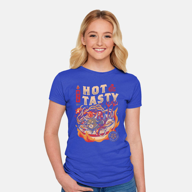 Hot And Tasty-womens fitted tee-eduely