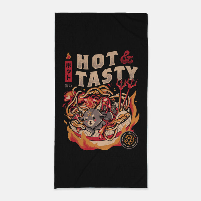 Hot And Tasty-none beach towel-eduely