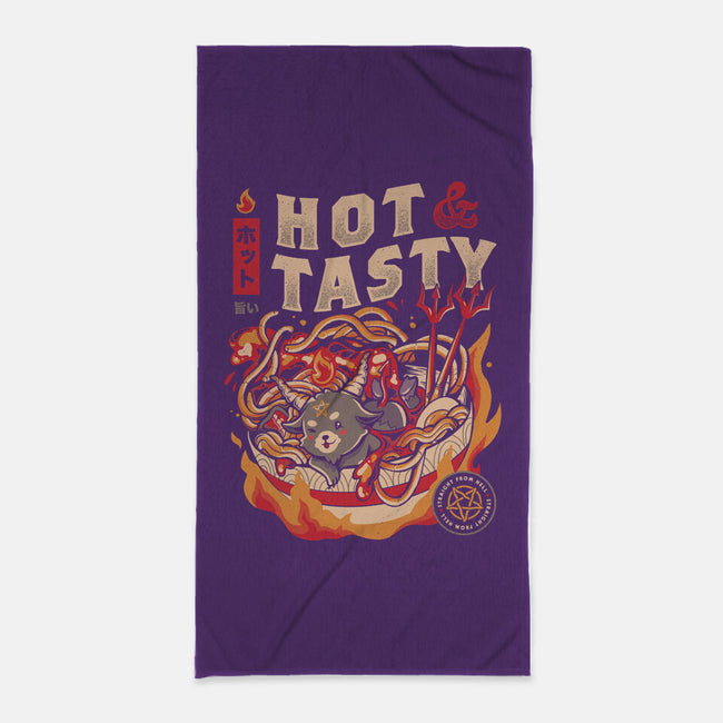 Hot And Tasty-none beach towel-eduely