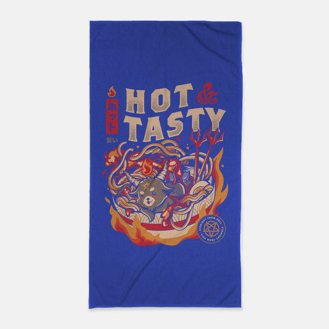 Hot And Tasty-none beach towel-eduely