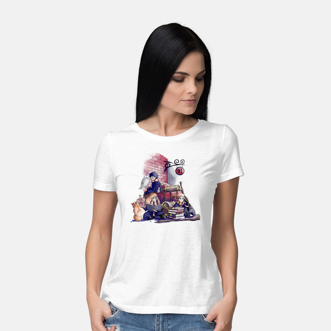 Way To School-womens basic tee-fanfabio