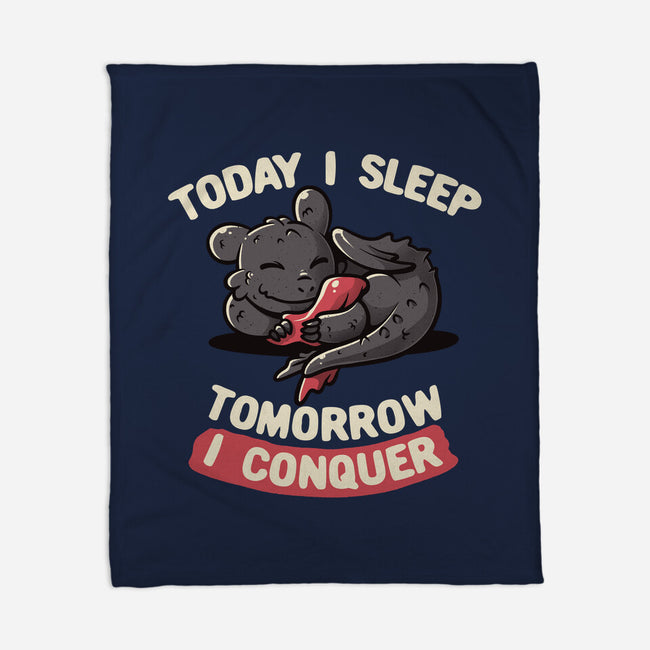 Today I Sleep-none fleece blanket-koalastudio