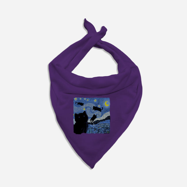 The Starry Cat Night-cat bandana pet collar-tobefonseca