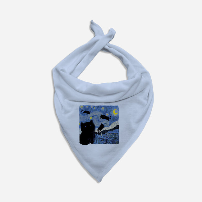 The Starry Cat Night-dog bandana pet collar-tobefonseca